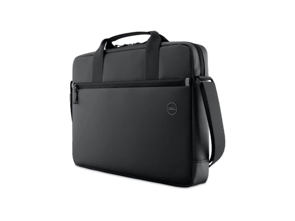 Black Dell laptop bag with shoulder strap