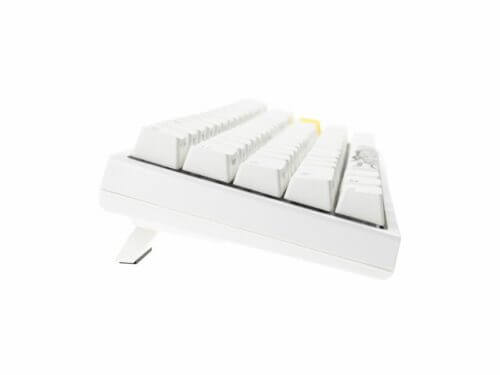 White mechanical keyboard side view