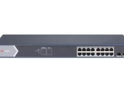 Hikvision 16-port network switch with two uplink ports
