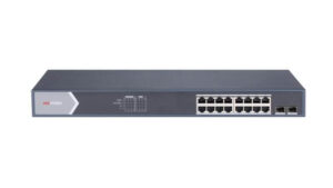 Hikvision 16-port network switch with two uplink ports