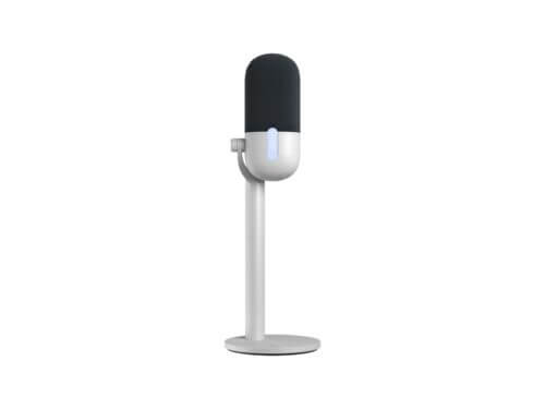 Modern microphone on stand