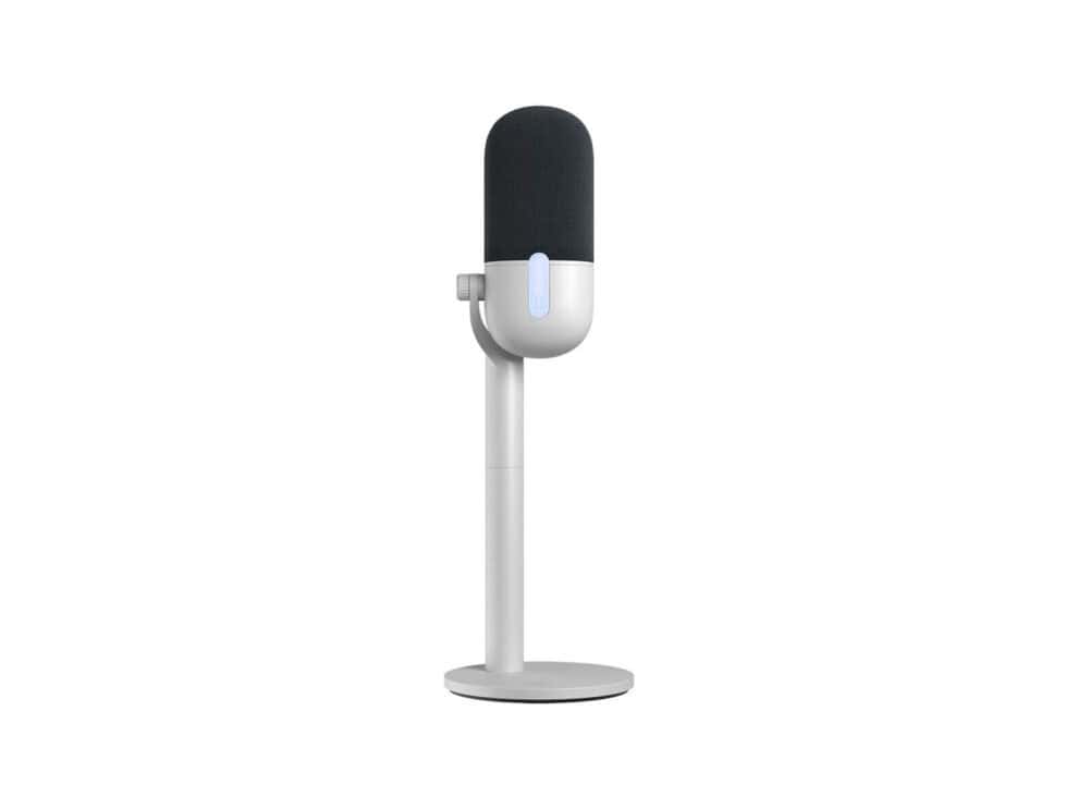 Modern microphone on stand