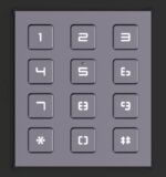 Numeric keypad with Braille notation