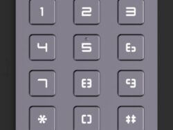 Numeric keypad with Braille notation