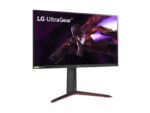 LG UltraGear gaming monitor with sci-fi screen image
