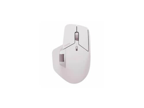 White ergonomic wireless computer mouse