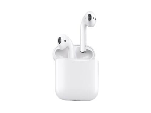 Wireless earbuds in charging case