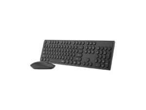 Black wireless keyboard and mouse set