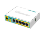MikroTik hEX PoE Lite - Desktop PoE Router with 5 10/100 LAN ports and 1 USB port
