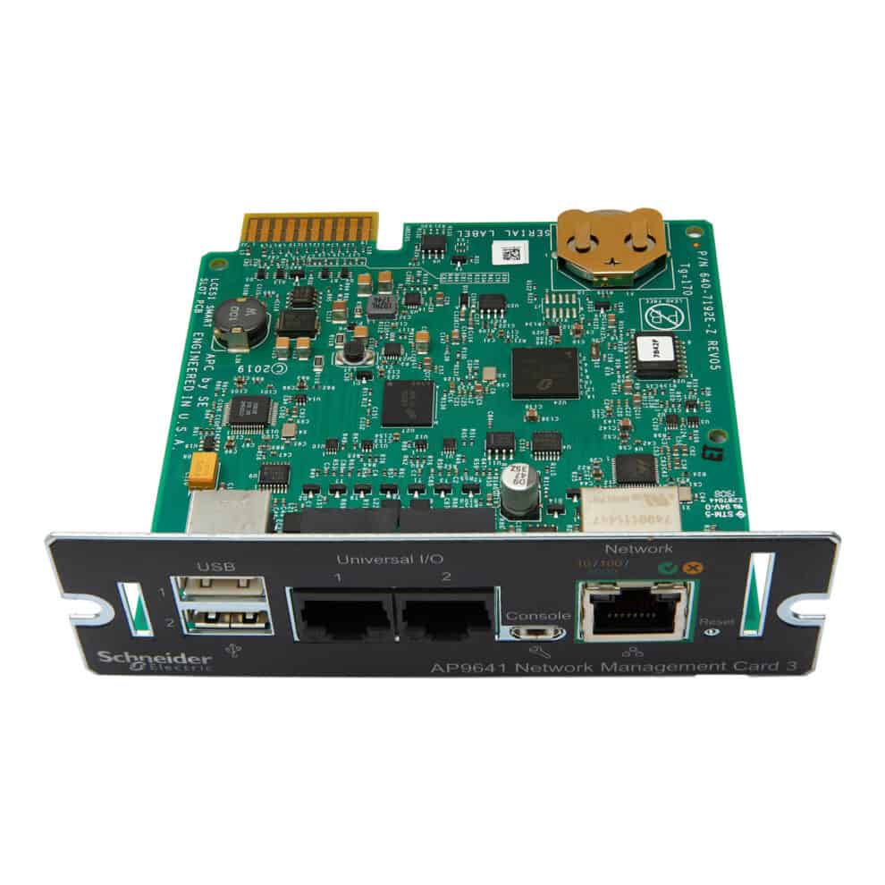 device monitoring and management, network management cards, nmc3 with environmental monitoring, secure remote ups monitoring and management Schneider Electric AP9641 network management card