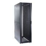 Black server rack cabinet