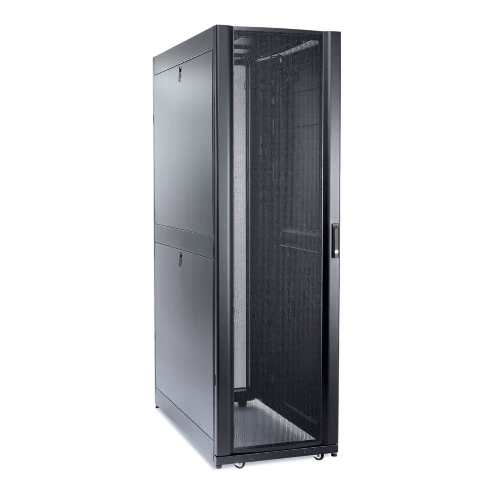 Black server rack cabinet