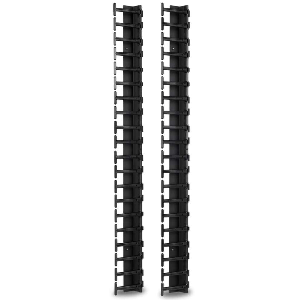 apc netshelter cable management, vertical cable manager, for netshelter sx 600mm wide 42u, set of 2, 107 x 889 x 45 mm Black cable management racks for organization