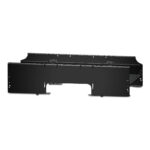 Black metallic frame for equipment mounting