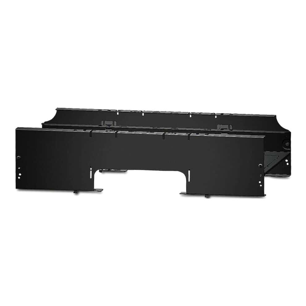 apc netshelter cable management, cable trough, black, 747 x 191.4 x 317.4 mm Black metallic frame for equipment mounting