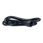 Black power cord with connectors