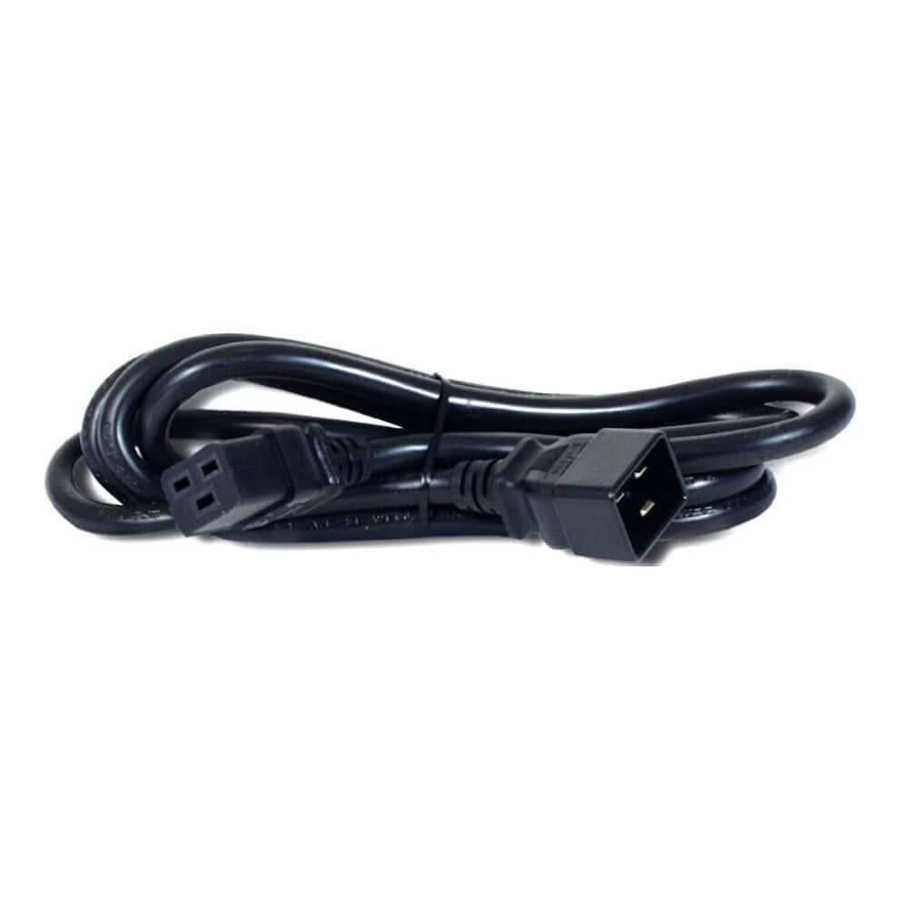 Black power cord with connectors