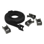 Black strap with plastic clips