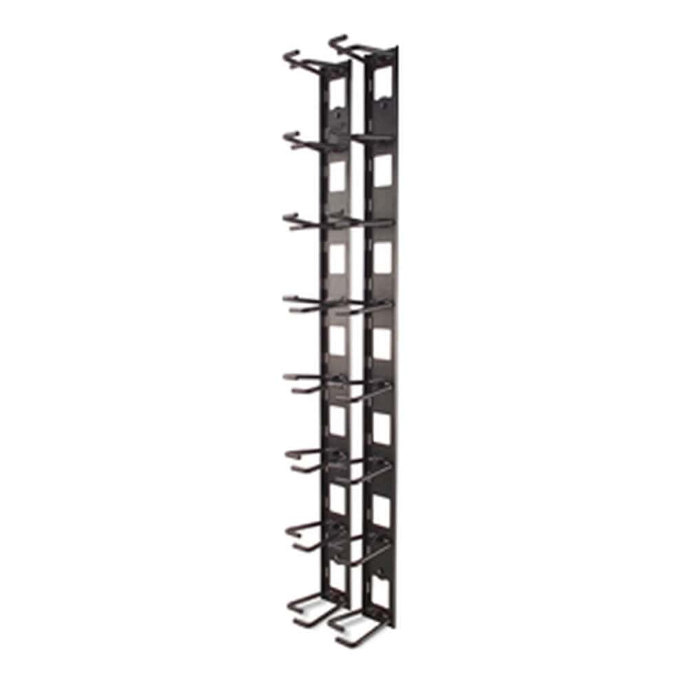 Vertical metal cable management rack