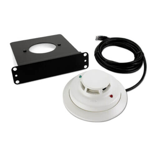 Smoke detector kit with bracket and cable