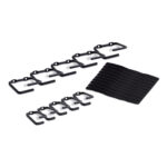 Cable management hooks and straps set