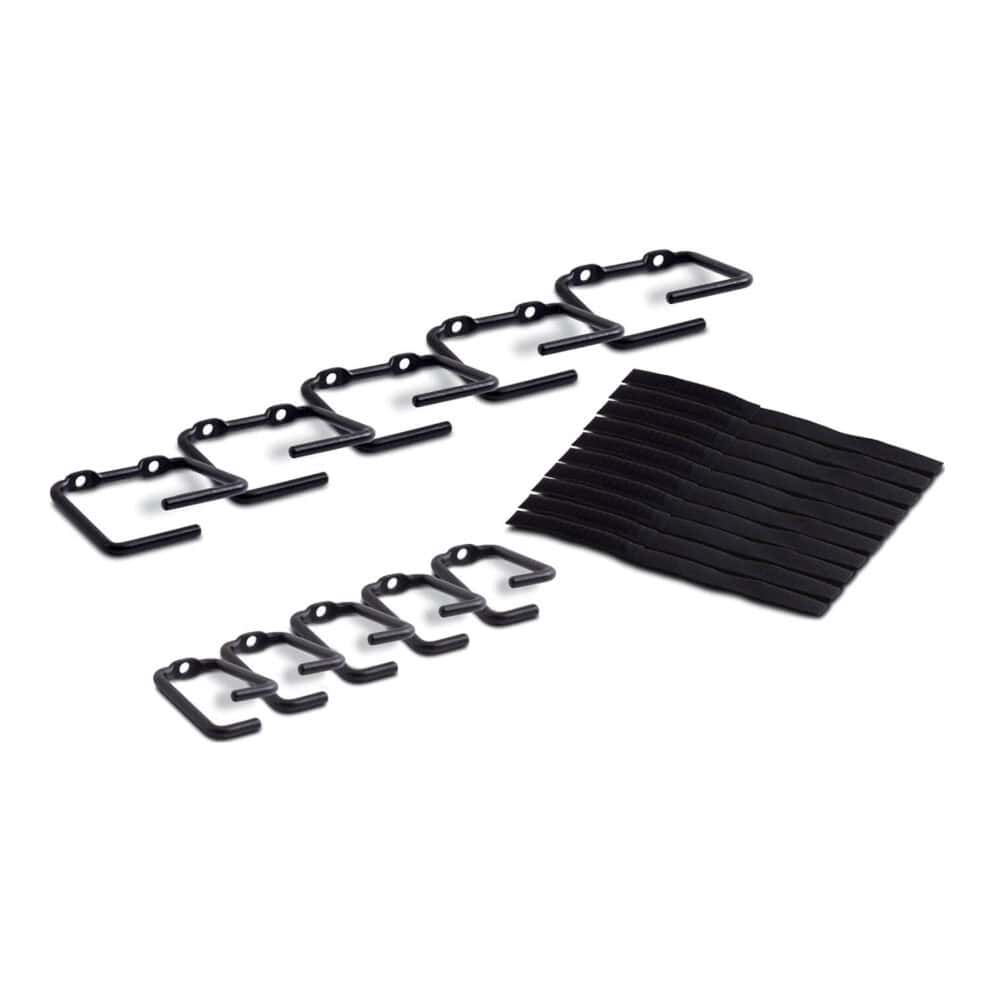 apc netshelter cable management, rings, set of 5 small and 5 large, black Cable management hooks and straps set