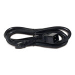 Black power cord with plug