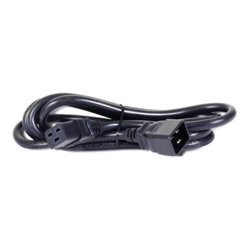 Black power cable, coiled