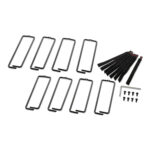 Cable management rack mount kit with velcro straps