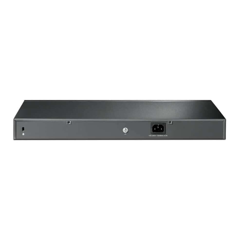 Back view of network switch