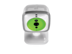 Green and white home security camera
