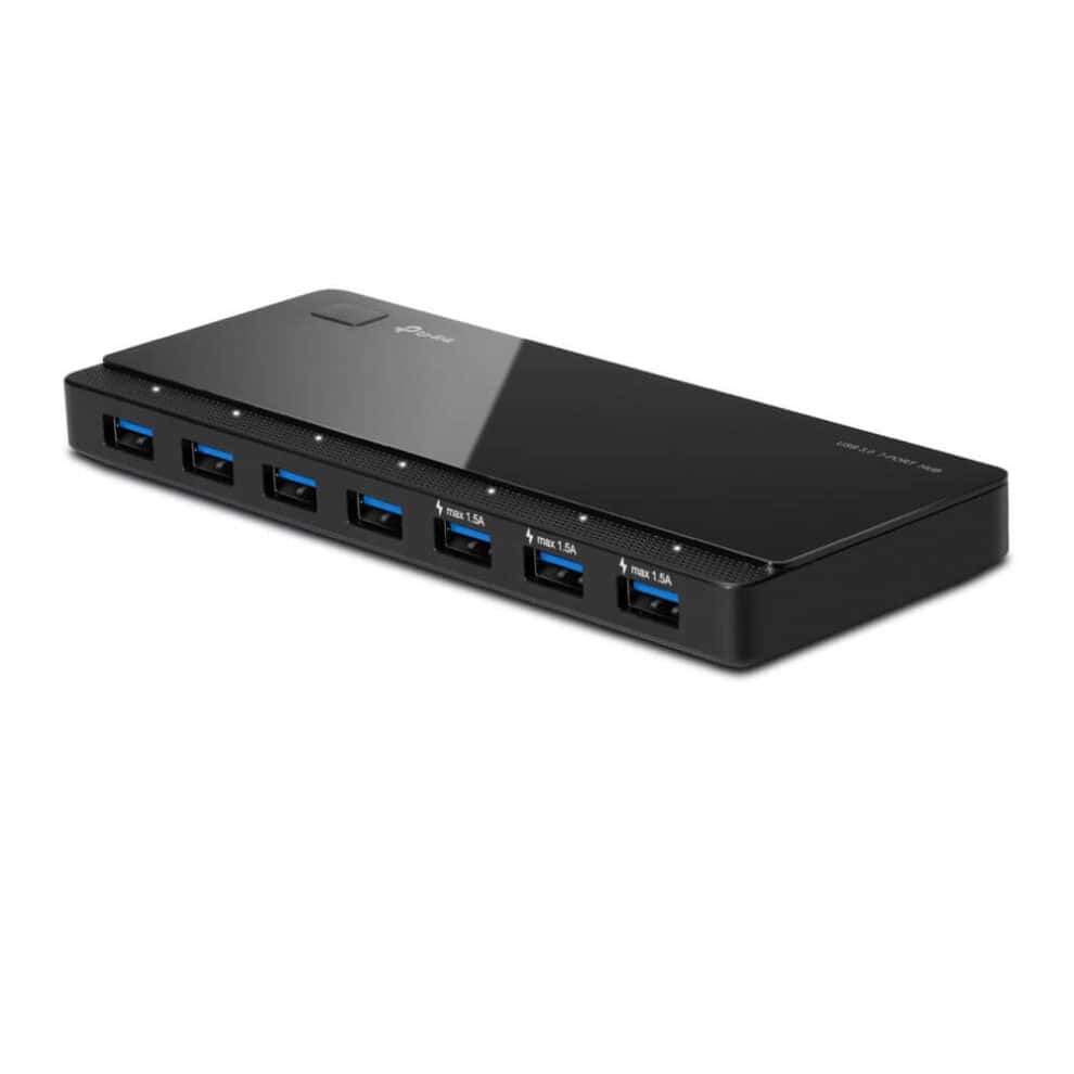 tp link uh700 usb 3.0 7 port hub 7-port USB 3.0 hub with charging.