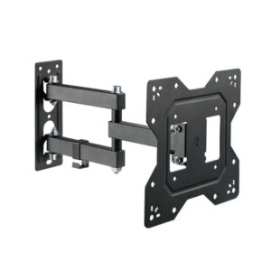 Wall-mount TV bracket with swivel arm.