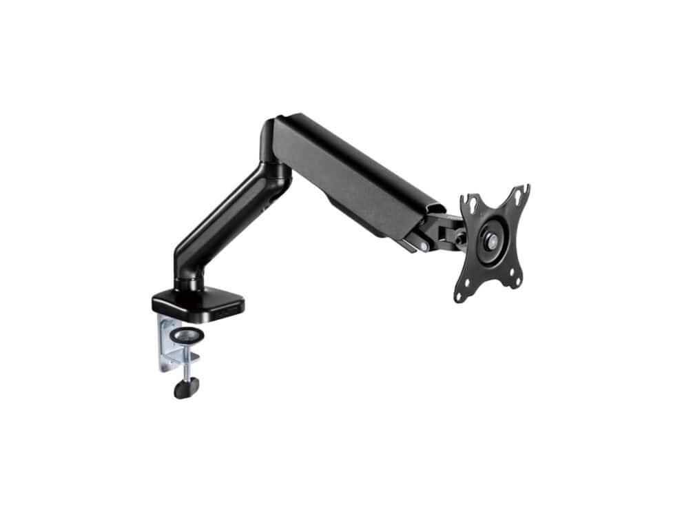 Adjustable monitor mount arm for desktops