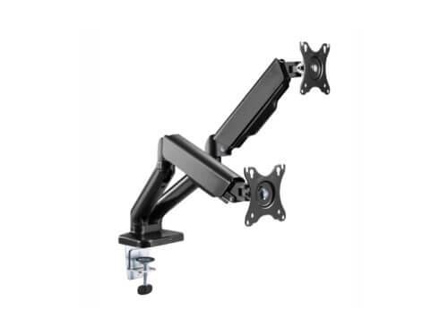 Dual monitor adjustable desk mount