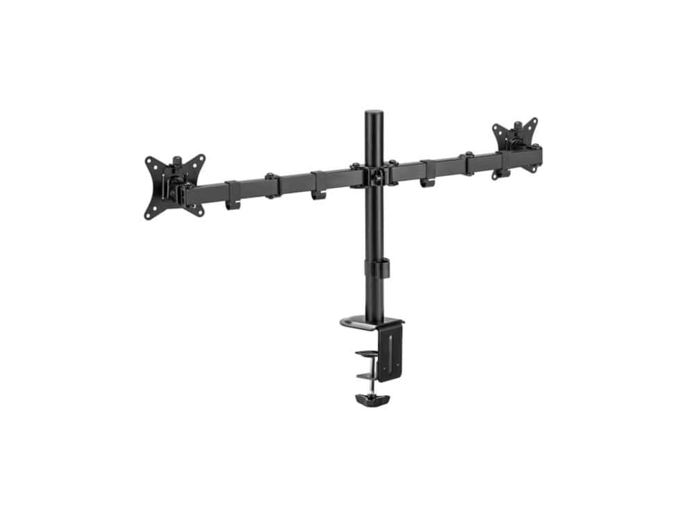 Dual monitor desk mount stand clamp