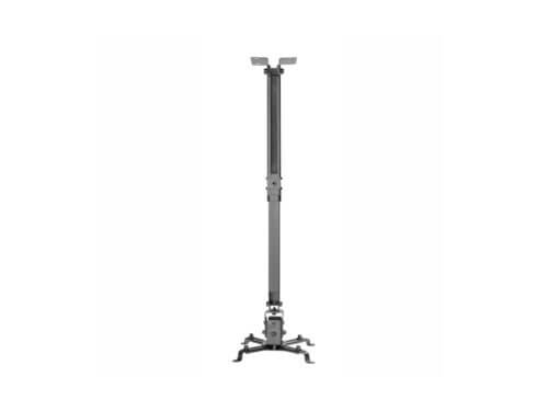 Ceiling projector mount, telescopic pole, adjustable angles.