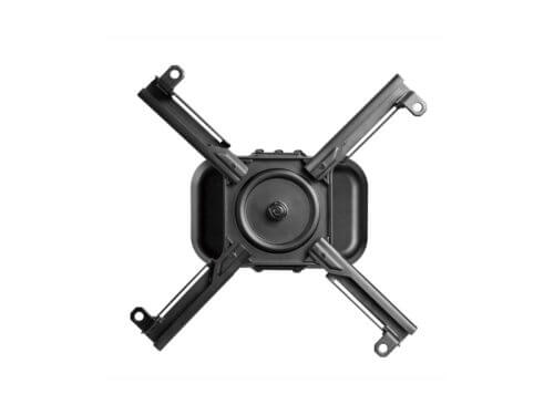 Black TV mount bracket with extendable arms