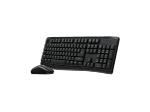 Black wireless keyboard and mouse set