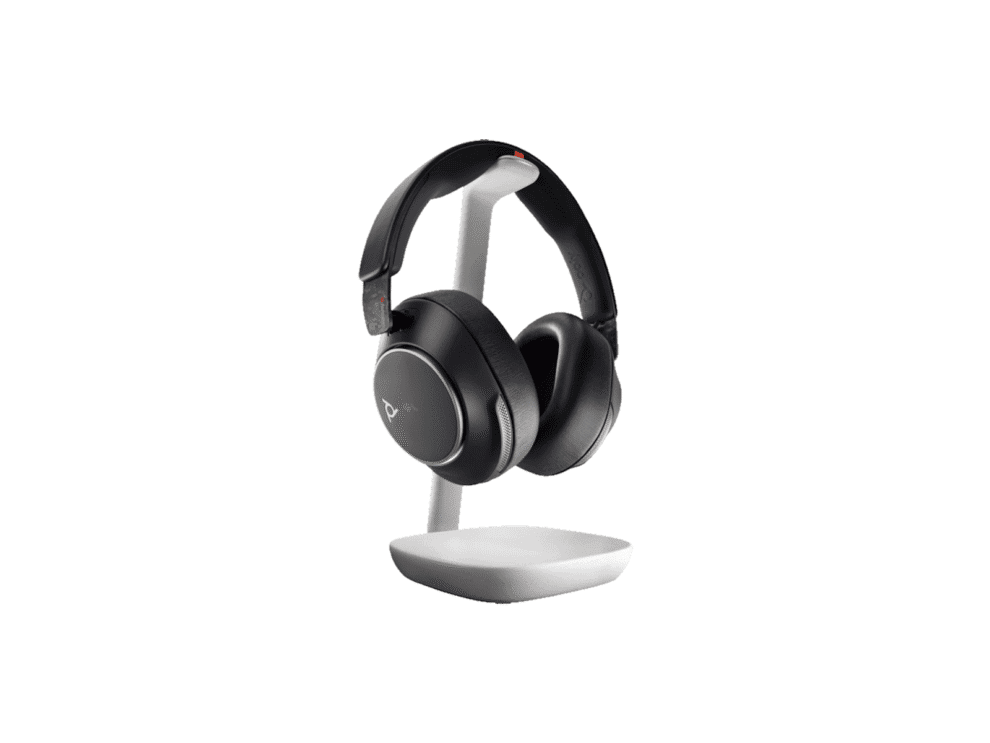 Wireless headphones on a stand
