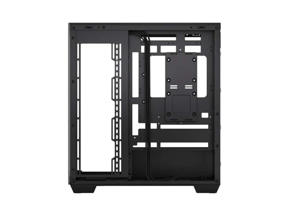 Empty PC case interior view