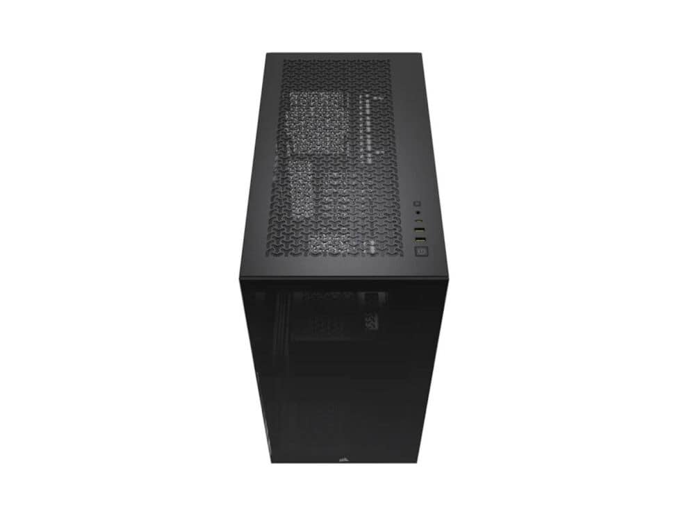 Top view of a computer tower
