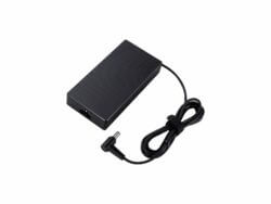 Black laptop power adapter with cable