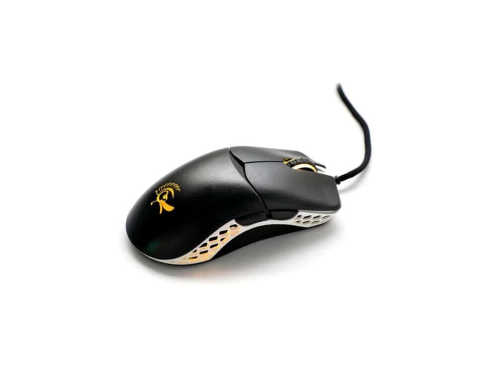 ducky mouse feather black and white huano blue switches. Black gaming mouse with cable