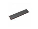 Black leather wrist rest with red stitching