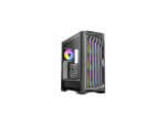 Gaming PC case with RGB lighting
