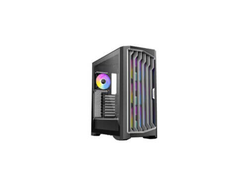 Gaming PC case with RGB lighting