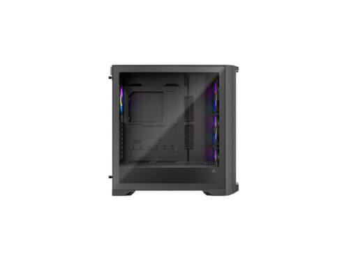 Transparent gaming PC case with RGB fans