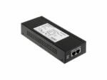 Gigabit PoE injector with dual Ethernet ports.