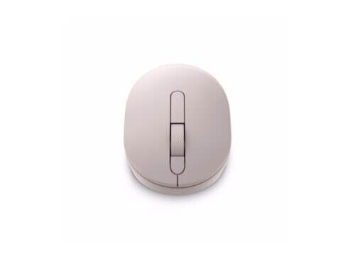 Top view of a gray computer mouse